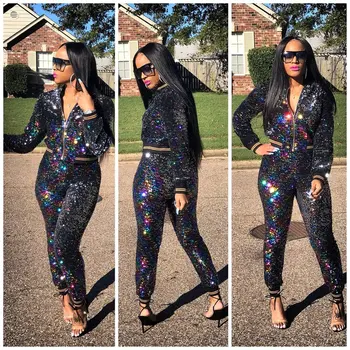 High Quality Women Sequin Women Jackets With Pants Women Two Piece Set Women Suits
High Quality Women Sequin Women Jackets With Pants Women Two Piece Set Women Suits