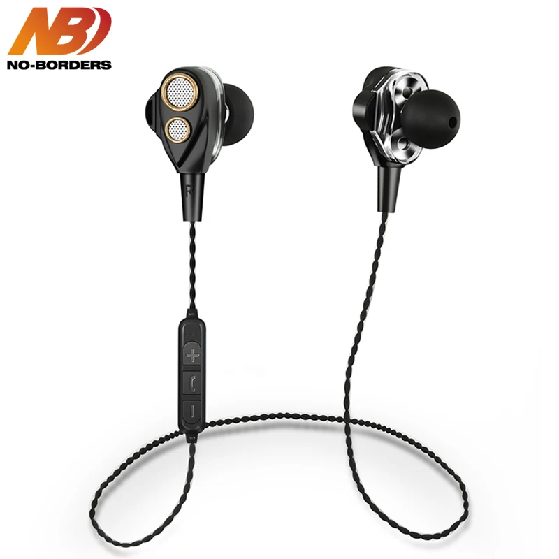NO-BORDERS Double Dynamic Bluetooth Earphone Dual Stereo Bass Sound Handsfree Wireless Gaming Headset With Mic For Phone TF card
NO-BORDERS Double Dynamic Bluetooth Earphone Dual Stereo Bass Sound Handsfree Wireless Gaming Headset With Mic For Phone TF card