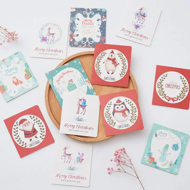4 Pcs/set Hot sale cute Cartoon Christmas Card Mini Greeting Card Sets Message Card Blessing Card with Envelopes
4 Pcs/set Hot sale cute Cartoon Christmas Card Mini Greeting Card Sets Message Card Blessing Card with Envelopes