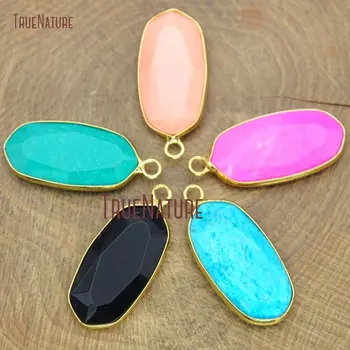 10Pcs Pure Gold Color Faceted Rounded Rectangle Pendant White Turquoises, Onyx Pendant 27x12mm PM14632
10Pcs Pure Gold Color Faceted Rounded Rectangle Pendant White Turquoises, Onyx Pendant 27x12mm PM14632