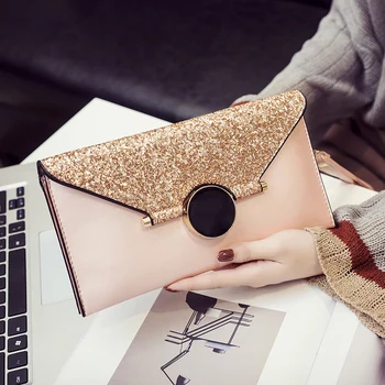 2017 Fashion New Women Envelope Clutch bag Quality PU leather Sequins Women bag Temperament Ladies Chain Shoulder Messenger bag
2017 Fashion New Women Envelope Clutch bag Quality PU leather Sequins Women bag Temperament Ladies Chain Shoulder Messenger bag