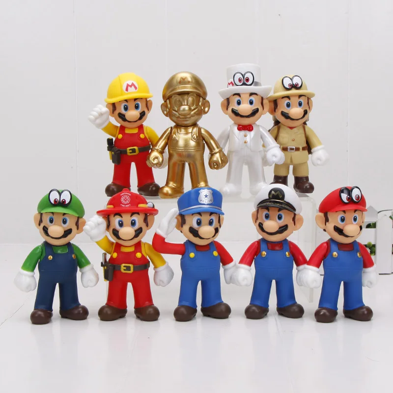 9pcs/set Super Mario Figures Toys Super Mario Odyssey Gold Blue Red Mario Maker PVC Action Figure Toys
9pcs/set Super Mario Figures Toys Super Mario Odyssey Gold Blue Red Mario Maker PVC Action Figure Toys