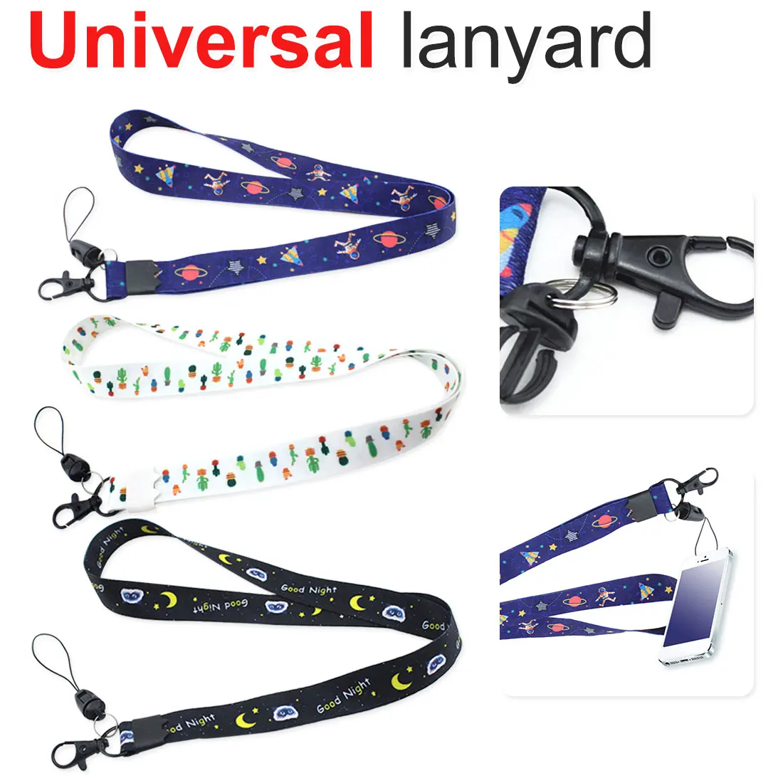 

DIY Cute Hang Rope Cartoon Lanyard For Keys Lanyard For MP3 USB Flash Drives Keys Keychains ID Name Tag