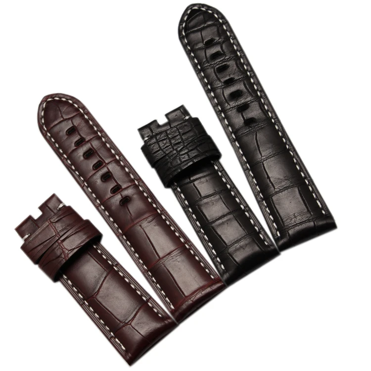 Alligator Leather Watchband with white stitched 24mm for men Automatic mechanical watches Crocodile high quality accessories new
Alligator Leather Watchband with white stitched 24mm for men Automatic mechanical watches Crocodile high quality accessories new