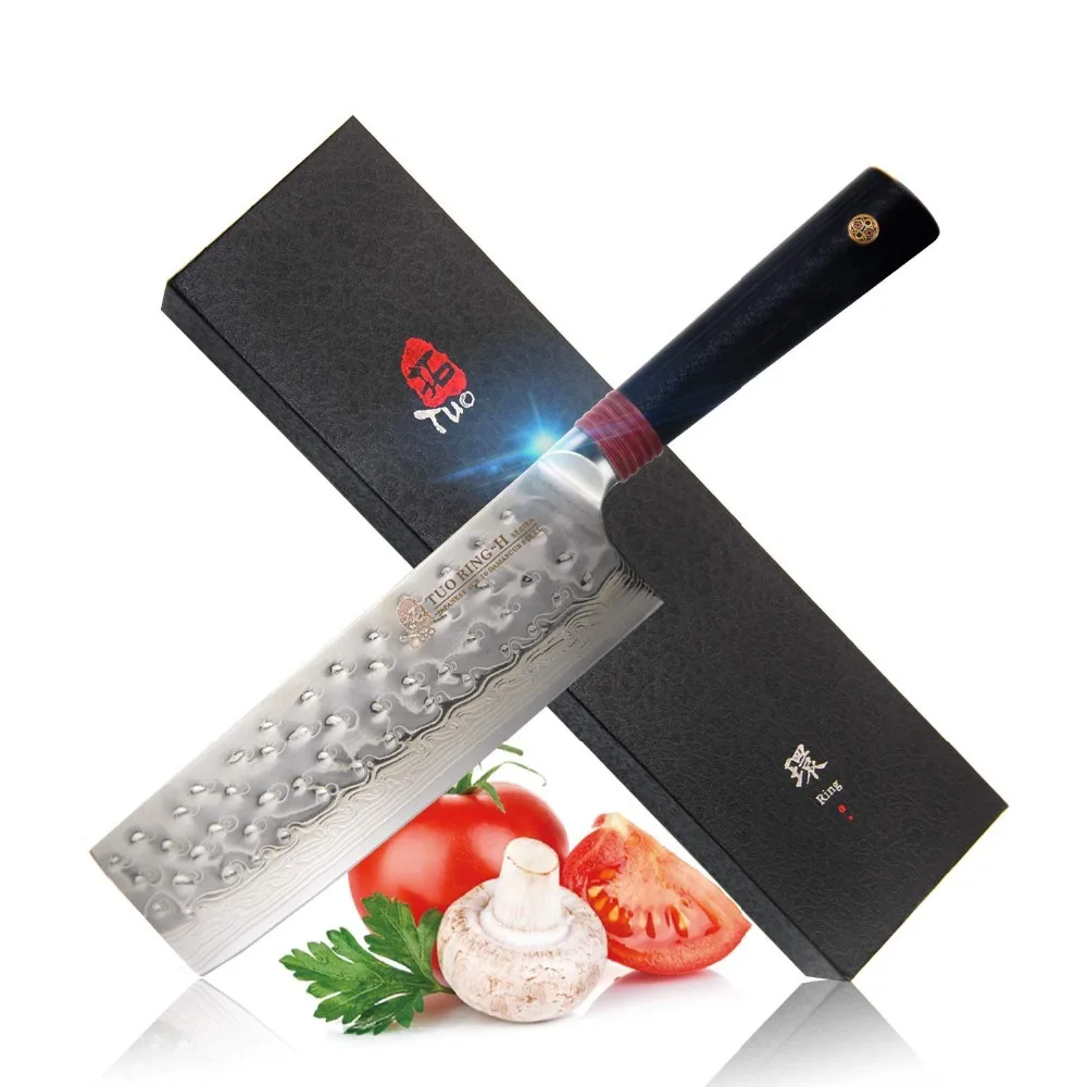 Kiritsuke 6.5'' - Damascus Cleaver Kitchen Knives - Japanese AUS-10 HC Stainless Steel with Gift Box - Ring-H Series TUO CUTL
Kiritsuke 6.5'' - Damascus Cleaver Kitchen Knives - Japanese AUS-10 HC Stainless Steel with Gift Box - Ring-H Series TUO CUTL