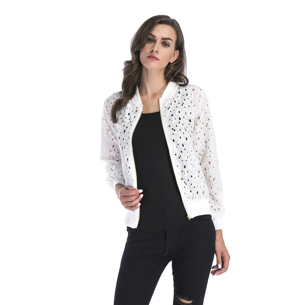 Spring Female Stand Collar Long Sleeve Eyelet Loose Synthetic Leather Jacket Women's Zipper Personalized Lace Hollow Solid Coat
Spring Female Stand Collar Long Sleeve Eyelet Loose Synthetic Leather Jacket Women's Zipper Personalized Lace Hollow Solid Coat