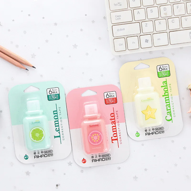 24 pcs/lot Originality Practical Lemon Tomato Correction Tape Promotional Gift Stationery Student Prize School Office Supply
24 pcs/lot Originality Practical Lemon Tomato Correction Tape Promotional Gift Stationery Student Prize School Office Supply