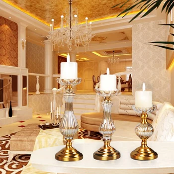 Nordic Candle Holders Golden Crystal Glass Centerpieces Candlestick Faroles Para Velas Candelabra Home decoration Accessories
Nordic Candle Holders Golden Crystal Glass Centerpieces Candlestick Faroles Para Velas Candelabra Home decoration Accessories