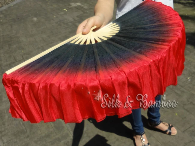 black-red, 1 pair 30cm bamboo+10cm Chinese dance silk fan(flutter), 2 layers real flowy silk!
black-red, 1 pair 30cm bamboo+10cm Chinese dance silk fan(flutter), 2 layers real flowy silk!