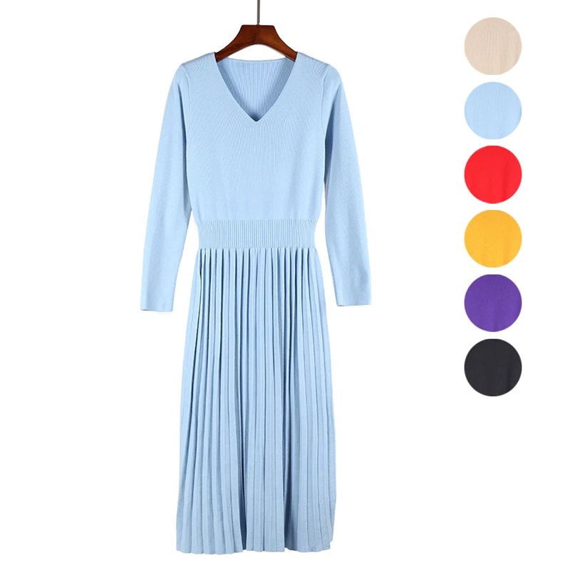 Bella Philosophy Women Sweater Knitted Chrismas Dress pleated Slim Elastic V- Long Sleeve Sexy Lady Bodycon Robe Dress Vestidos
Bella Philosophy Women Sweater Knitted Chrismas Dress pleated Slim Elastic V- Long Sleeve Sexy Lady Bodycon Robe Dress Vestidos