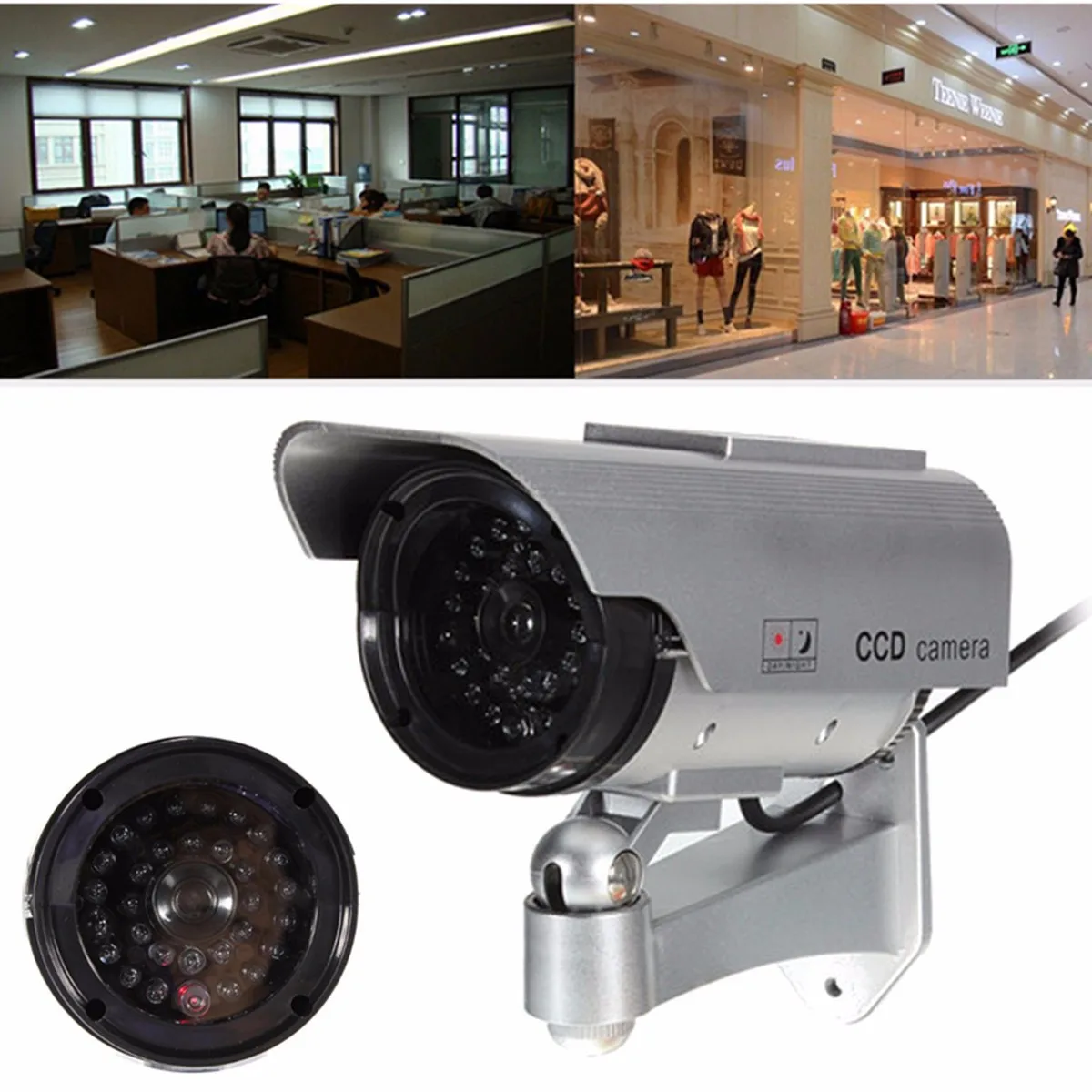 Solar Power Outdoor Simulation Dummy Security Fake Camera CCTV Security Surveillance Led Light IR Outdoor Flash LED Camera
Solar Power Outdoor Simulation Dummy Security Fake Camera CCTV Security Surveillance Led Light IR Outdoor Flash LED Camera