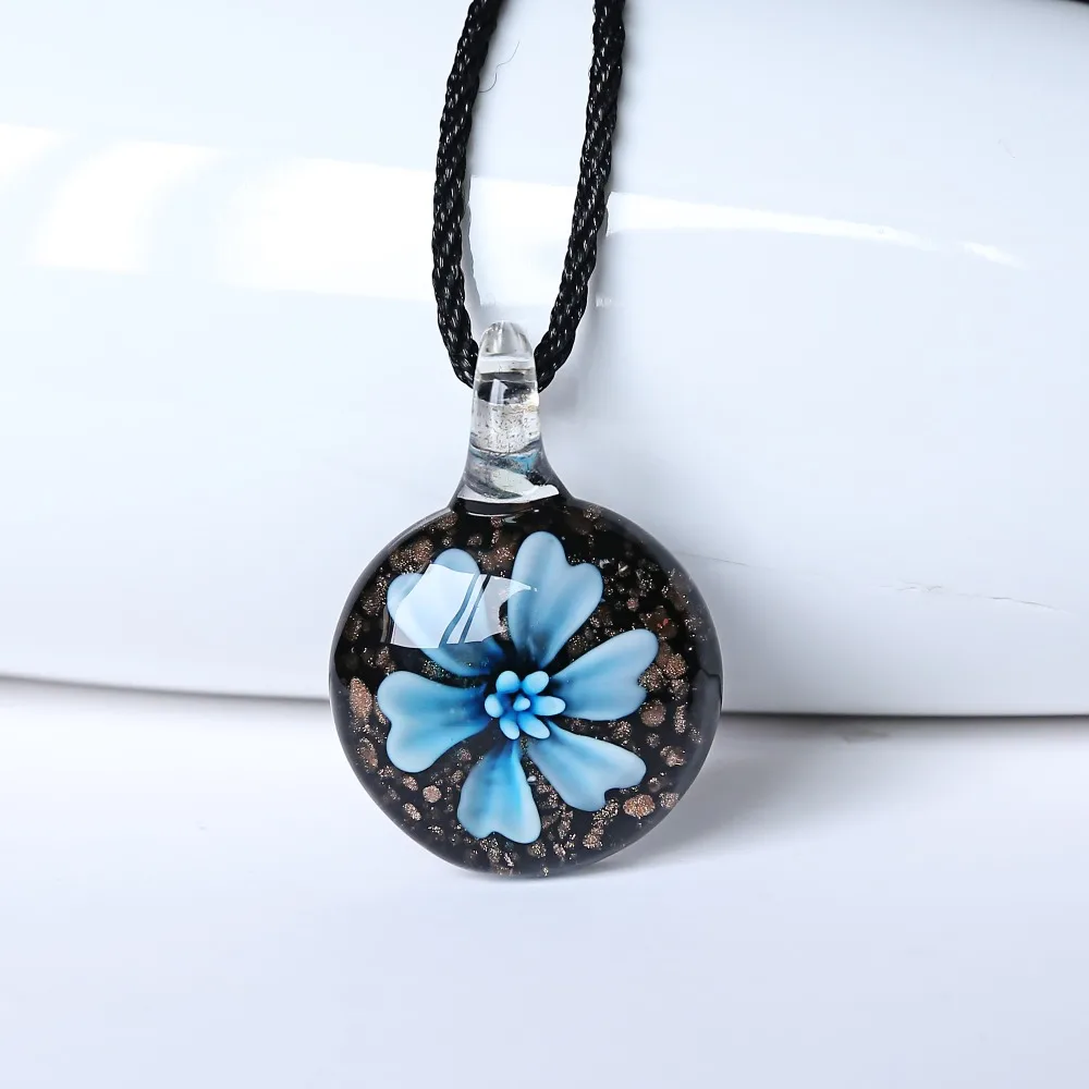 Rinhoo Fashion Colorful Round Inner Flower Golden Sand Glass Pendant Necklace Chain Choker Necklace For Women
Rinhoo Fashion Colorful Round Inner Flower Golden Sand Glass Pendant Necklace Chain Choker Necklace For Women