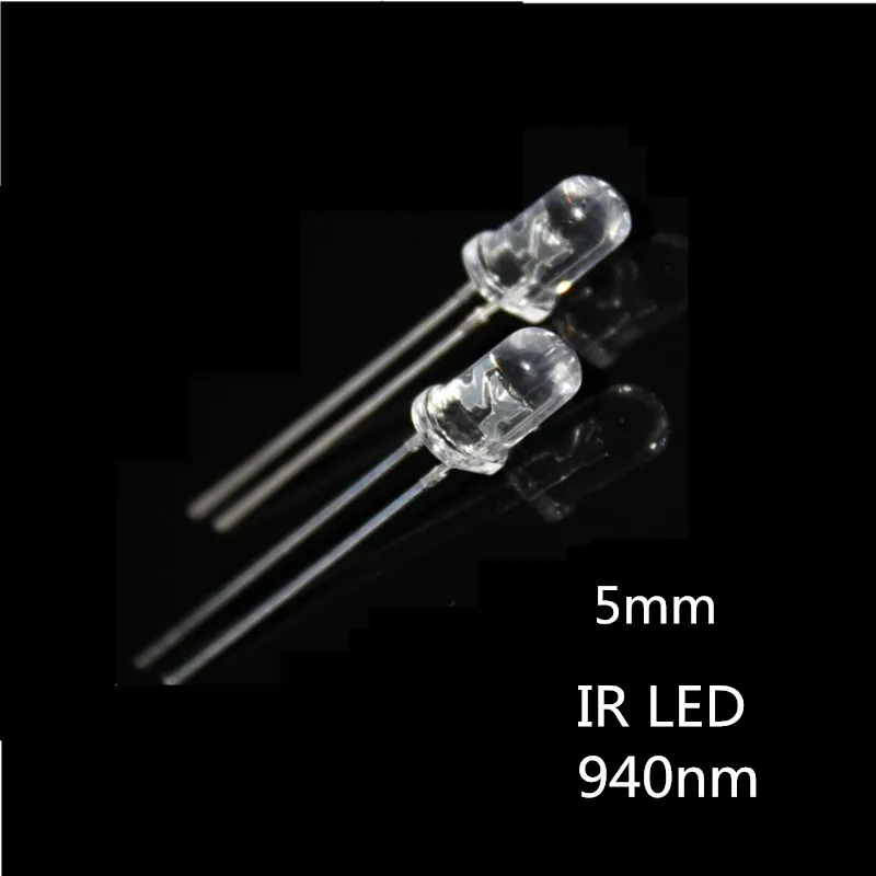 100pcs 5mm Transparent Infrared 940 nm LED Light 5mm IR LED 940nm 20mA DC 1.2-1.5V Emitting Diode Lamp Water Clear Bulb 4 Pins
100pcs 5mm Transparent Infrared 940 nm LED Light 5mm IR LED 940nm 20mA DC 1.2-1.5V Emitting Diode Lamp Water Clear Bulb 4 Pins