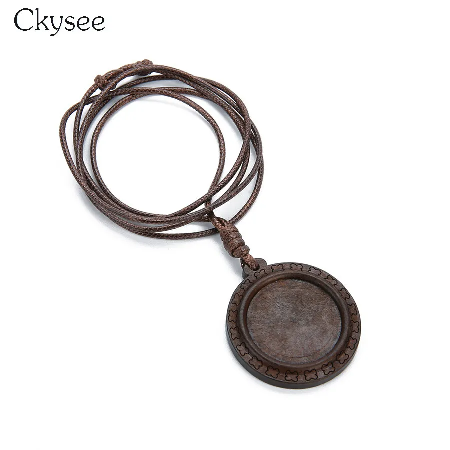 Ckysee 2Pcs/lot 25mm Vintage Round Wood Base Cabochon Pendant Necklace For Women Handmade Long Rope Chain Necklace Jewelry Gift
Ckysee 2Pcs/lot 25mm Vintage Round Wood Base Cabochon Pendant Necklace For Women Handmade Long Rope Chain Necklace Jewelry Gift