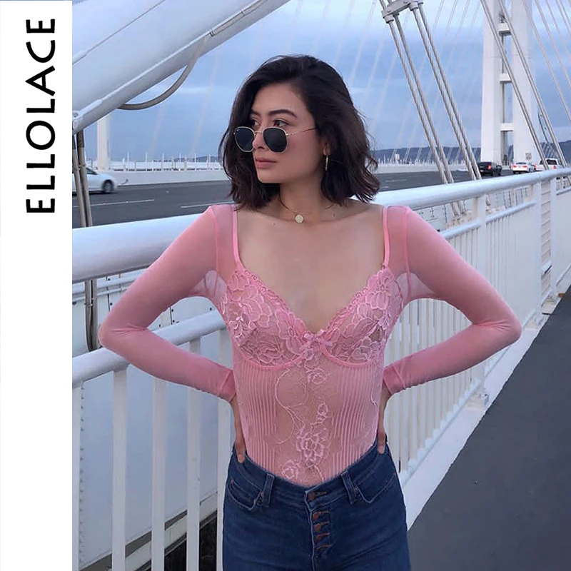 Ellolace Lace Long Sleeve Body for Women Sexy Bodysuit Women Transparent Overslls Female Bodycon Hollow Out Summer Rompers
Ellolace Lace Long Sleeve Body for Women Sexy Bodysuit Women Transparent Overslls Female Bodycon Hollow Out Summer Rompers