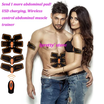 USB Charging wireless remote control abdominal muscle trainer EMS Muscle practice Machine Body massager Building Six Pad 
USB Charging wireless remote control abdominal muscle trainer EMS Muscle practice Machine Body massager Building Six Pad