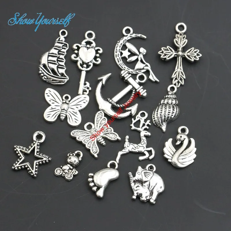 Mixed Antique Silver Plated Cross Anchor Butterfly Angel Star Charms Pendants for Necklace Jewelry Making DIY Handmade Craft
Mixed Antique Silver Plated Cross Anchor Butterfly Angel Star Charms Pendants for Necklace Jewelry Making DIY Handmade Craft