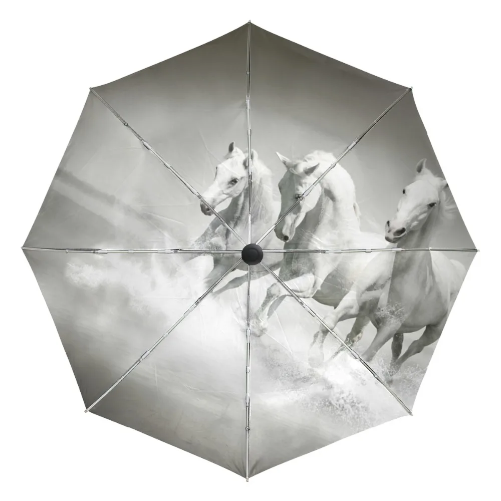 White Horse Running Portable Folding Rain and Sun Beach Umbrellas Hat Unique Parasol Automatic Umbrella with Outer Black Coating
White Horse Running Portable Folding Rain and Sun Beach Umbrellas Hat Unique Parasol Automatic Umbrella with Outer Black Coating