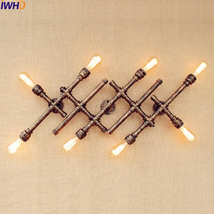 IWHD Loft Retro Vintage Wall Light Fixtures Lighting LED Edison Wall Sconce Industrial Antique Water Pipe Lamp Apliques Pared
IWHD Loft Retro Vintage Wall Light Fixtures Lighting LED Edison Wall Sconce Industrial Antique Water Pipe Lamp Apliques Pared