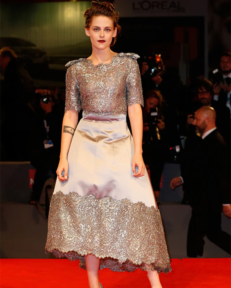 Sexyy Gowns Kristen Stewart half sleeve Evening Dress Lace Celebrity Red Carpet dress 2016 Half Sleeves Celebrity Dresses
Sexyy Gowns Kristen Stewart half sleeve Evening Dress Lace Celebrity Red Carpet dress 2016 Half Sleeves Celebrity Dresses