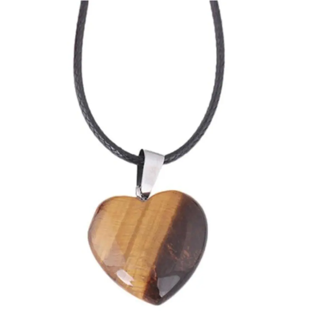 Black Leather Band Heart Shaped Natural Stone Necklace Semi-precious Stones Chalcedony Women Jewelry Collier Femme For Girl Gift
Black Leather Band Heart Shaped Natural Stone Necklace Semi-precious Stones Chalcedony Women Jewelry Collier Femme For Girl Gift