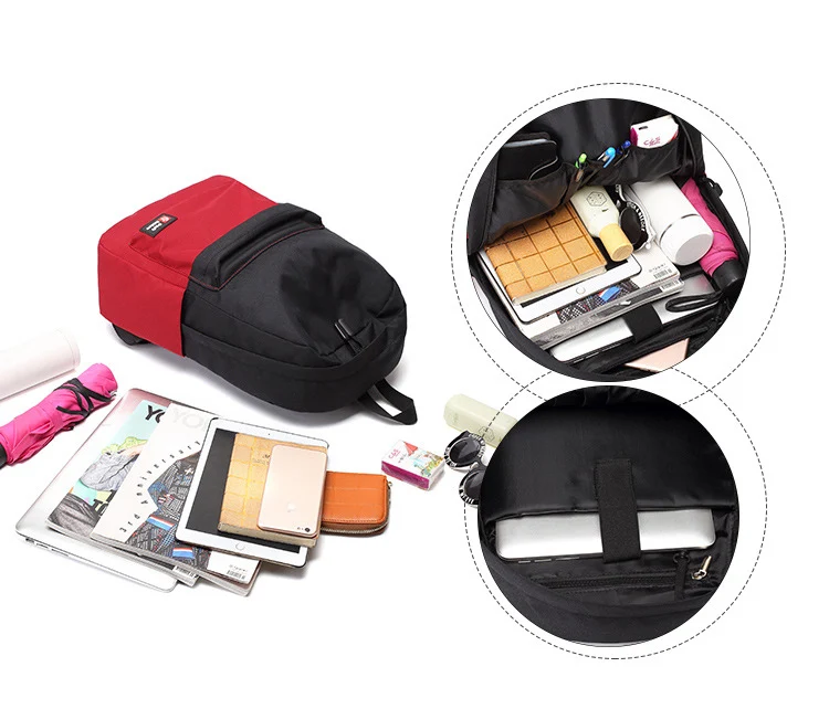 WINNER Girls School Bags for Teenagers Backpack Nylon Candy Color Women Laptop Travel Bags Large Capacity Packs Mochila (24)