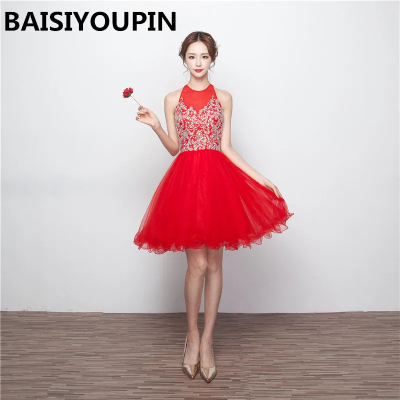 Cute 8th Grade Graduation Dresses Vestidos De 15 Anos Curto Red Short Homecoming with Crystals | Свадьбы и торжества
