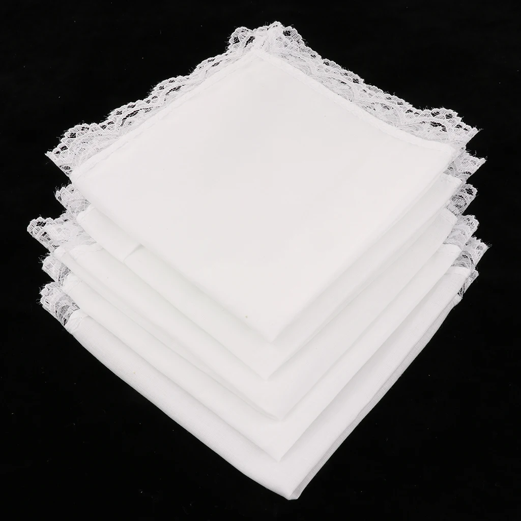 2019 New 5 Pieces Ladies Embroidery Cotton Handkerchiefs Lace Border White Hanky for Wedding Eating Food Wiping Sweat
2019 New 5 Pieces Ladies Embroidery Cotton Handkerchiefs Lace Border White Hanky for Wedding Eating Food Wiping Sweat