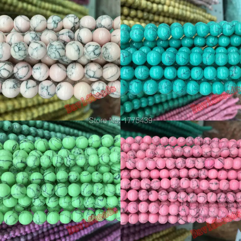 Free Shipping Pink Blue Green Red Imitation Turquoises Loose Stone Jewelry Beads 6MM 8MM 10MM 12MM For Jewelry Making diy beads
Free Shipping Pink Blue Green Red Imitation Turquoises Loose Stone Jewelry Beads 6MM 8MM 10MM 12MM For Jewelry Making diy beads