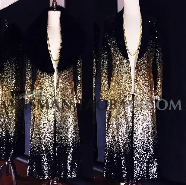 New 2018 men's clothing GD hairstylist nightclub singer DJ singer embroidery black gold long coat stage singer costumes
New 2018 men's clothing GD hairstylist nightclub singer DJ singer embroidery black gold long coat stage singer costumes