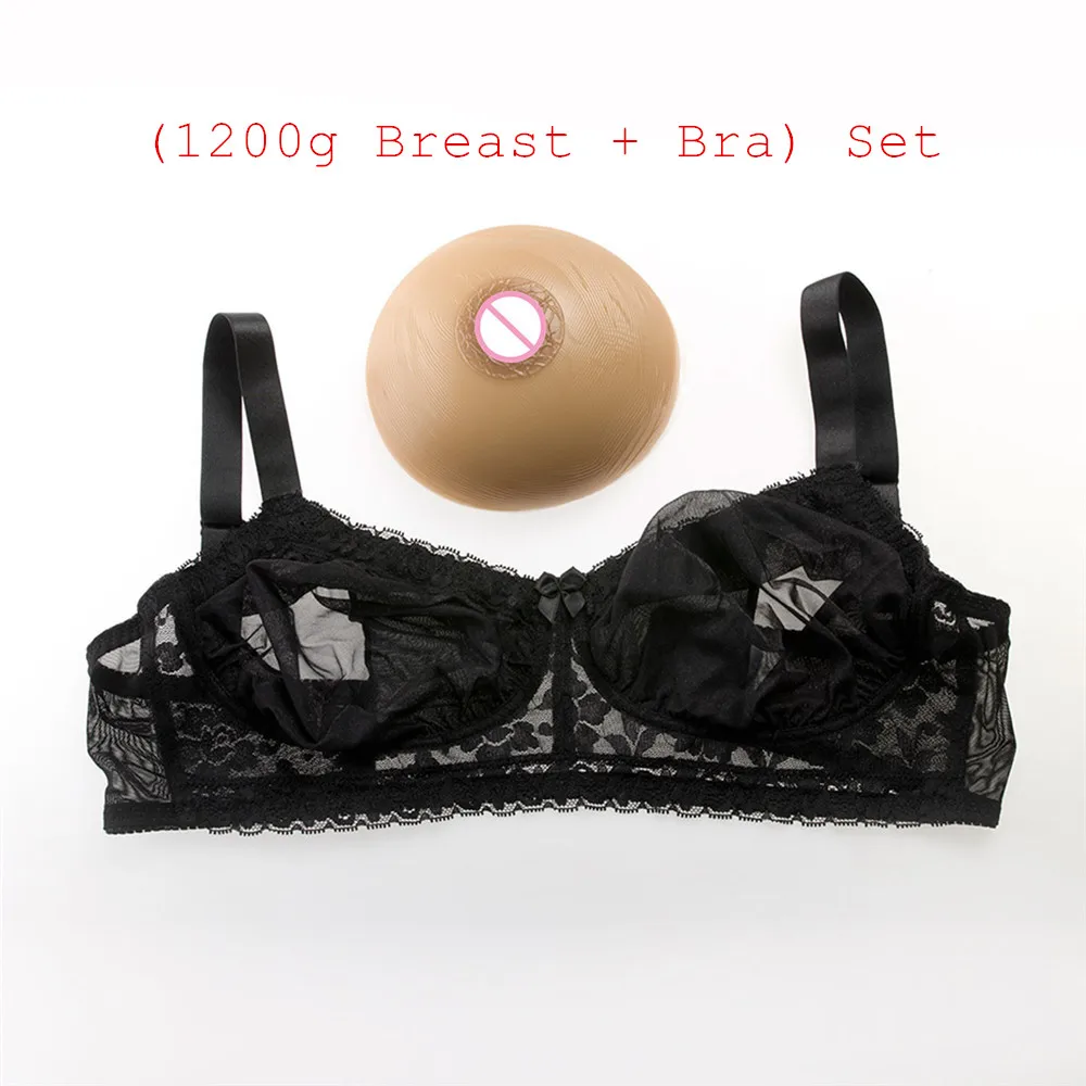 (1200g/pair Brown Silicone Breast+Sexy Black Transparent Lace Pocket Bra ) Transvestites CD/TS Silicone Boobs With Bra Set
(1200g/pair Brown Silicone Breast+Sexy Black Transparent Lace Pocket Bra ) Transvestites CD/TS Silicone Boobs With Bra Set