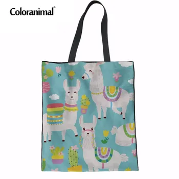 Coloranimal Women Reusable Casual Canvas Bags Cute Alpaca Pattern Women Casual Shopping Beach Eco-friendly Handbags Cotton Bag
Coloranimal Women Reusable Casual Canvas Bags Cute Alpaca Pattern Women Casual Shopping Beach Eco-friendly Handbags Cotton Bag