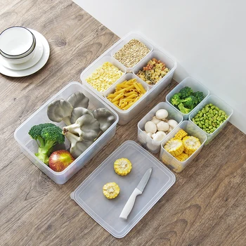 Plastic Fridge Food Container Set Household Transparent Compartment Vegetable Storage Containers Food Clear Container
Plastic Fridge Food Container Set Household Transparent Compartment Vegetable Storage Containers Food Clear Container