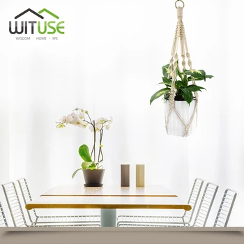 WITUSE 2x Cotton Plant Hanger Handmade Macrame Basket Flowerpot Holder Lift Rope Home Garden Plants Hanging String+Ring 51-100cm
WITUSE 2x Cotton Plant Hanger Handmade Macrame Basket Flowerpot Holder Lift Rope Home Garden Plants Hanging String+Ring 51-100cm