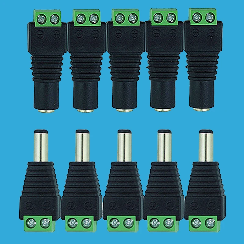 12V 2.1 x 5.5mm DC Power DIY Male Plug Jack Adapter Connector Plug for CCTV LED 5050 3528 5630 2835 Strip Light
12V 2.1 x 5.5mm DC Power DIY Male Plug Jack Adapter Connector Plug for CCTV LED 5050 3528 5630 2835 Strip Light