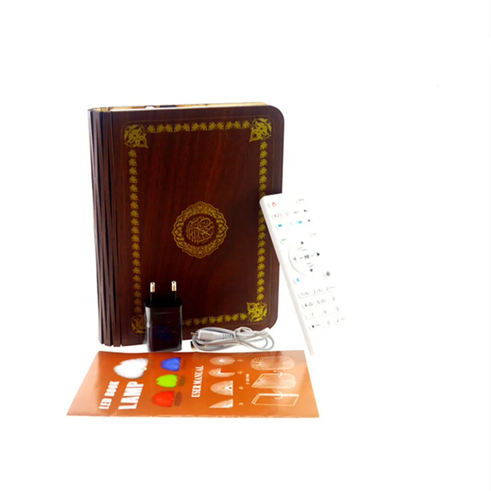 Quran Music Book Lamp Wireless Speaker Remote Control USB Charging Colorful LED Night Light Muslim Koran FM Radio TF MP3 Player
Quran Music Book Lamp Wireless Speaker Remote Control USB Charging Colorful LED Night Light Muslim Koran FM Radio TF MP3 Player