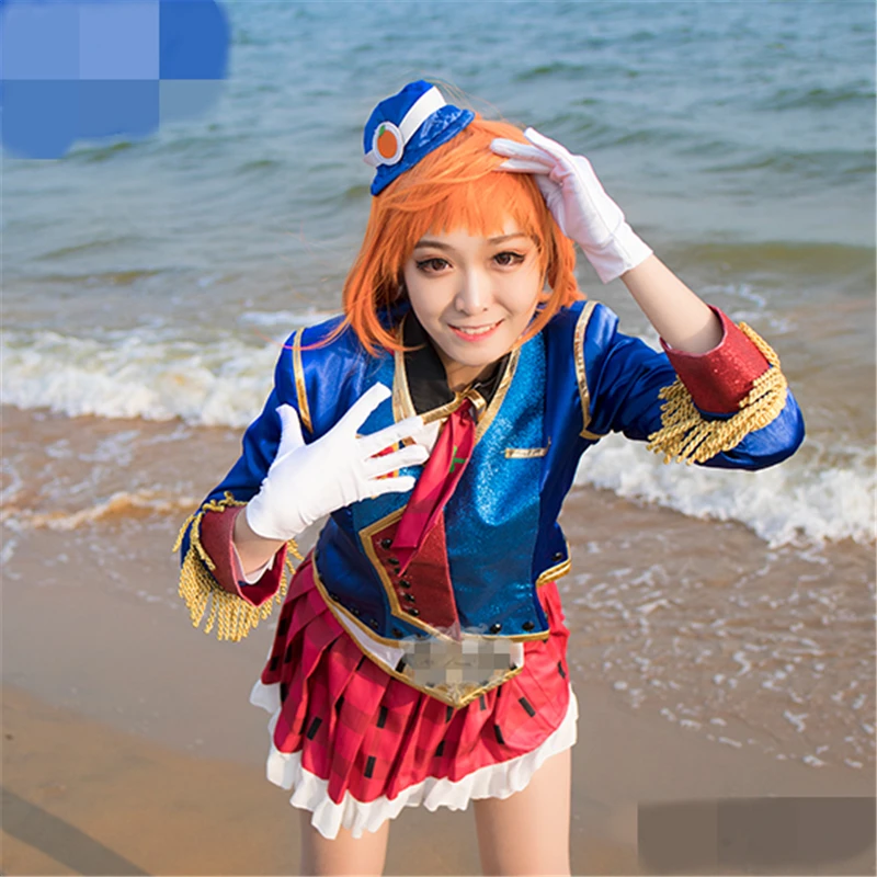 Love Live Sunshine Takami Chika Happy Party Train Tour Aqours Cosplay Costume Christmas Costume Uniform Suits Dress
Love Live Sunshine Takami Chika Happy Party Train Tour Aqours Cosplay Costume Christmas Costume Uniform Suits Dress