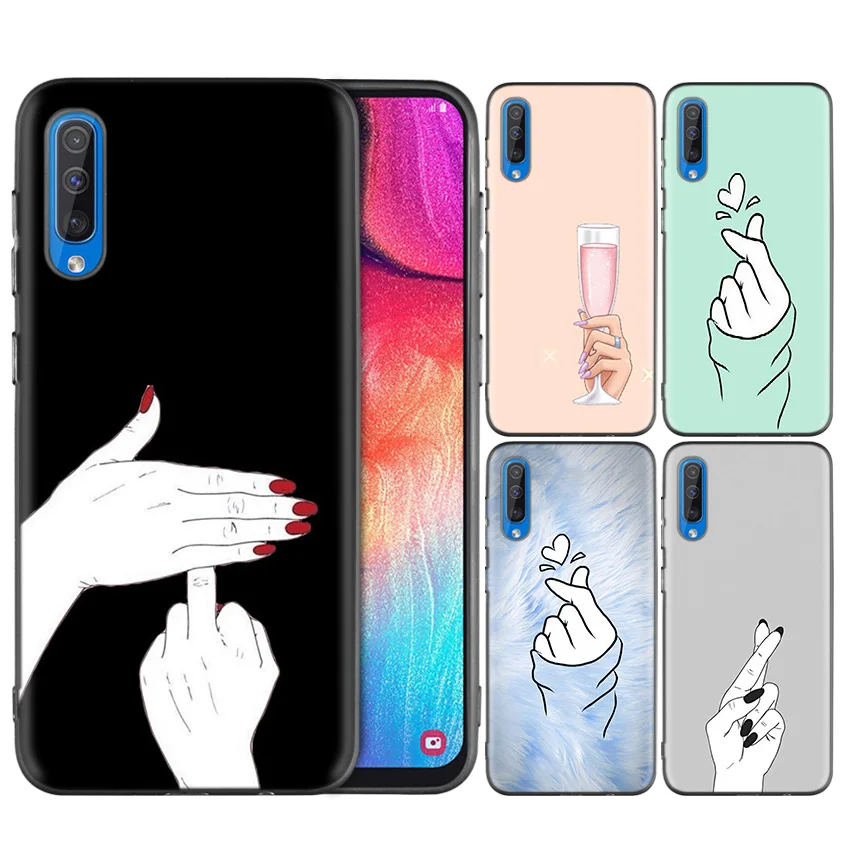 Black Dark Silicone Case for Samsung Galaxy A50 A30 A10 M30 Cases Cover Shell Coque Love on the finger
Black Dark Silicone Case for Samsung Galaxy A50 A30 A10 M30 Cases Cover Shell Coque Love on the finger