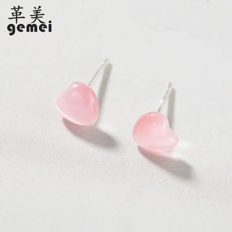 Gemei 2018 New Simple Heart/round Earrings For Women 925 Sterling Silver Opal Stud Earrings Elegant Fashion Jewelry
Gemei 2018 New Simple Heart/round Earrings For Women 925 Sterling Silver Opal Stud Earrings Elegant Fashion Jewelry