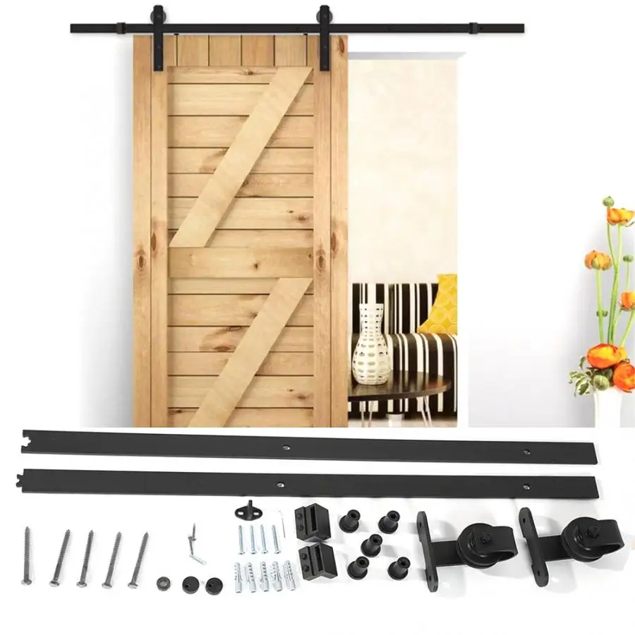 6FT Rail Sliding Barn Door Track Heavy Duty Fittings 1830mm For Wood Door Sliding Barn Track System
6FT Rail Sliding Barn Door Track Heavy Duty Fittings 1830mm For Wood Door Sliding Barn Track System