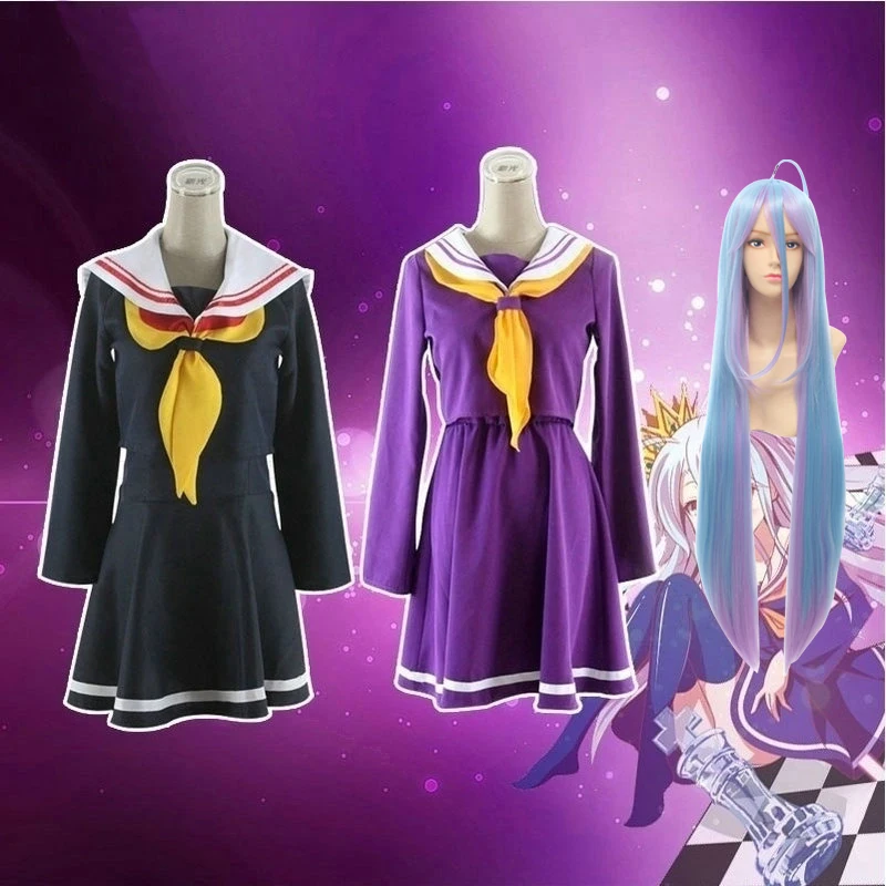 Anime No Game No Life Shiro Cosplay Purple Uniform Black Uniform Wig Cosplay Synthetic Hair Halloween Role Play
Anime No Game No Life Shiro Cosplay Purple Uniform Black Uniform Wig Cosplay Synthetic Hair Halloween Role Play