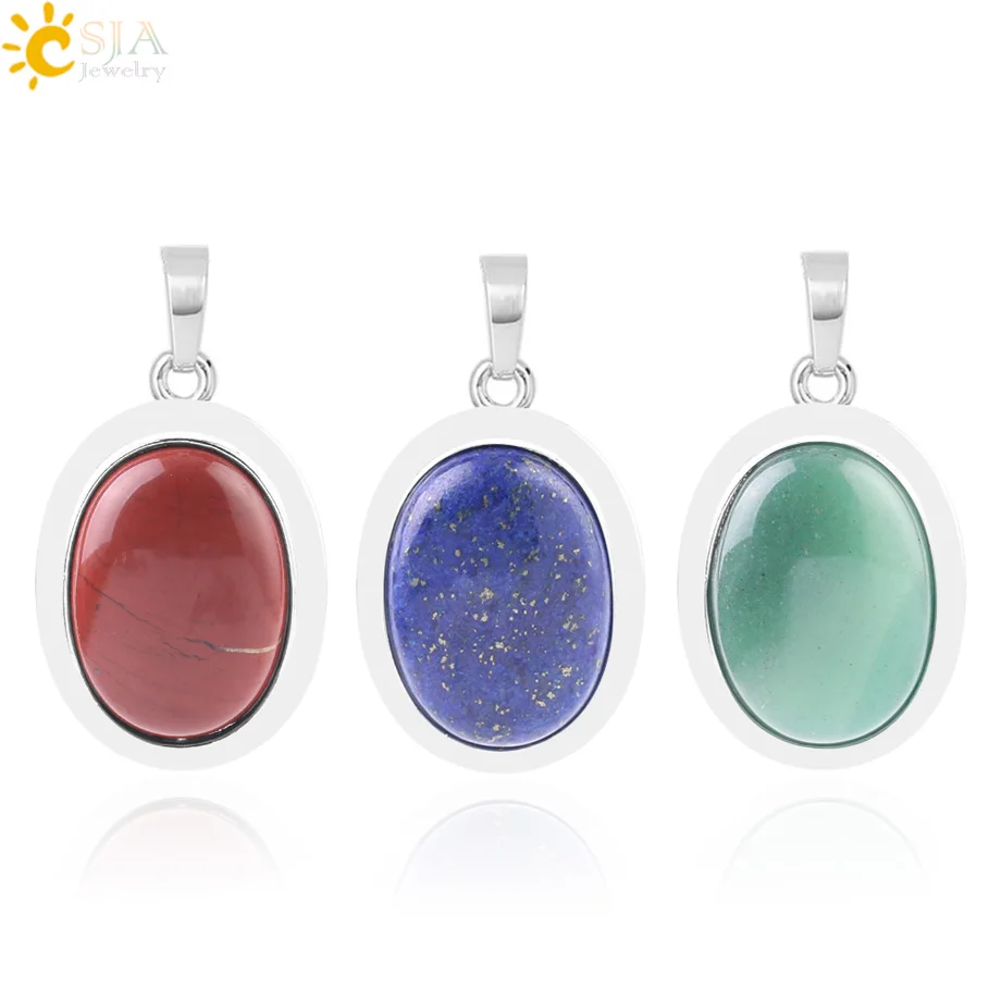 CSJA Natural Stone Pendant for Necklace Cabochon Bead Quartz Pendants Reiki Healing Simple Jewelry Fit Women Men Meditation F565
CSJA Natural Stone Pendant for Necklace Cabochon Bead Quartz Pendants Reiki Healing Simple Jewelry Fit Women Men Meditation F565