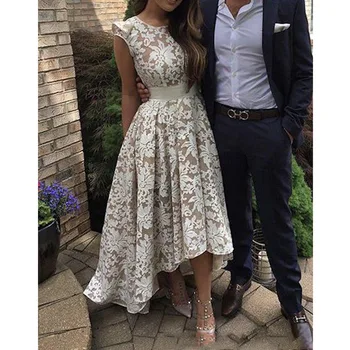 2020 New Elegant Lace High low Evening Dresses A Line Cap Sleeves Long Party Prom Dresses Formal Sweep Train Vestido de festa 
2020 New Elegant Lace High low Evening Dresses A Line Cap Sleeves Long Party Prom Dresses Formal Sweep Train Vestido de festa