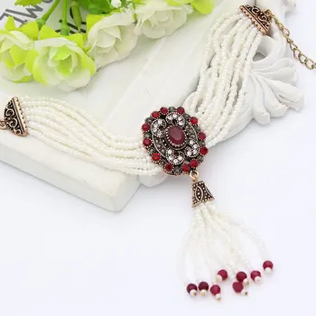Ethnic Indian Women Flower Beaded Bracelet Bangle Antique Gold Color Seedbead Jewelry Bracelets India Bridal Wedding Jewelry
Ethnic Indian Women Flower Beaded Bracelet Bangle Antique Gold Color Seedbead Jewelry Bracelets India Bridal Wedding Jewelry