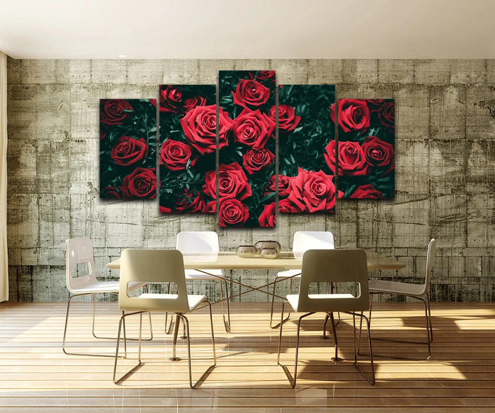 Canvas HD Print Modular Picture Home Decor 5 Pieces Beautiful Flower Red Roses Landscape Pictures Living Room Wall Art Framework
Canvas HD Print Modular Picture Home Decor 5 Pieces Beautiful Flower Red Roses Landscape Pictures Living Room Wall Art Framework
