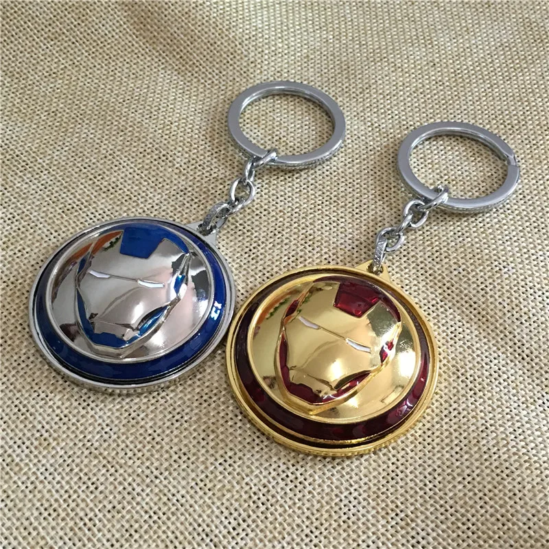 Wholesale 12pc A Lot The Avengers Iron-man Head Rotatable Pendant Keychain High Quality Metal Key Rings Size 5cm Blister Package
Wholesale 12pc A Lot The Avengers Iron-man Head Rotatable Pendant Keychain High Quality Metal Key Rings Size 5cm Blister Package