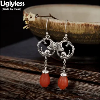 Uglyless 100% Real 925 Sterling Silver Snails Earrings for Women Ethnic Fine Jewelry Thai Silver Brincos Natural Agate Magnolia
Uglyless 100% Real 925 Sterling Silver Snails Earrings for Women Ethnic Fine Jewelry Thai Silver Brincos Natural Agate Magnolia