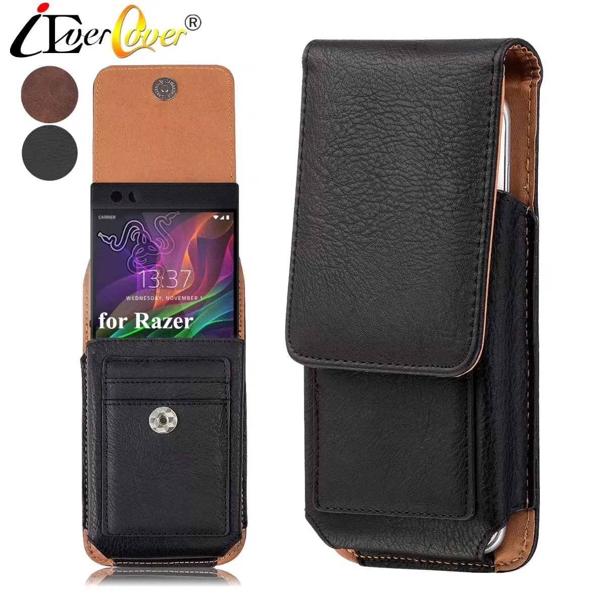 Premium Vertical Leather Case Holster Cover Swivel Belt Clip for Razer Phone 2 Phone2 Phone Smartphone Pouch Bag
Premium Vertical Leather Case Holster Cover Swivel Belt Clip for Razer Phone 2 Phone2 Phone Smartphone Pouch Bag