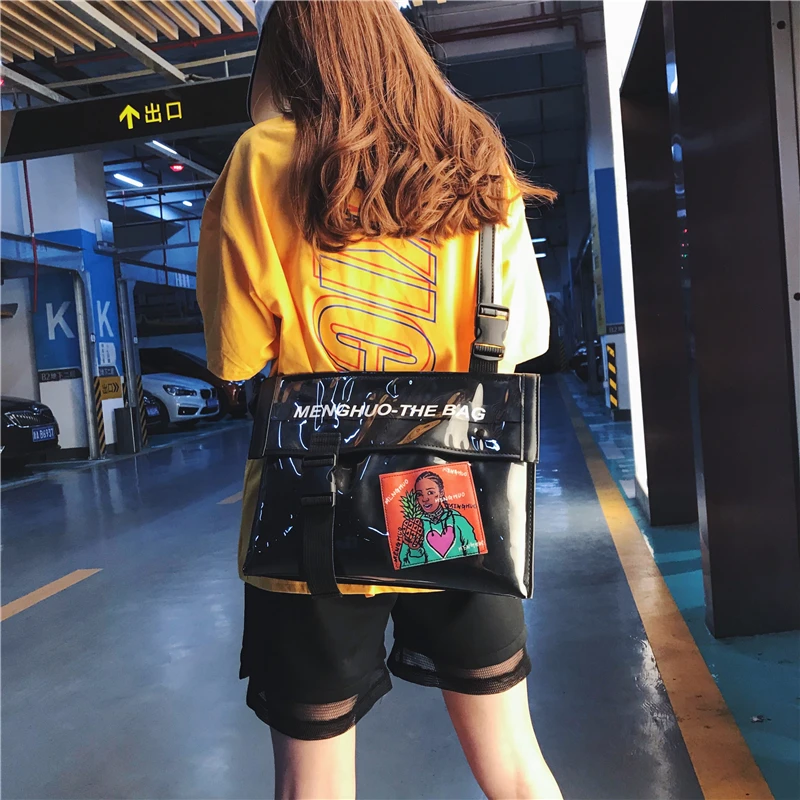 Menghuo Brand European Designer Crossbody Bags Motorcycle Shoulder Messenger Bag Women PU Leather Handbags for Cool Girls Boys (45)