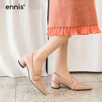 ENNIS 2019 Fashion Genuine Leather Pumps Ladies Pointed Toe Women Pumps Shoes Black White Pink Med Heel Casual Shoes Spring P915
ENNIS 2019 Fashion Genuine Leather Pumps Ladies Pointed Toe Women Pumps Shoes Black White Pink Med Heel Casual Shoes Spring P915